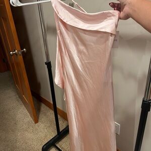 Elegant Pink Off-Shoulder Dress